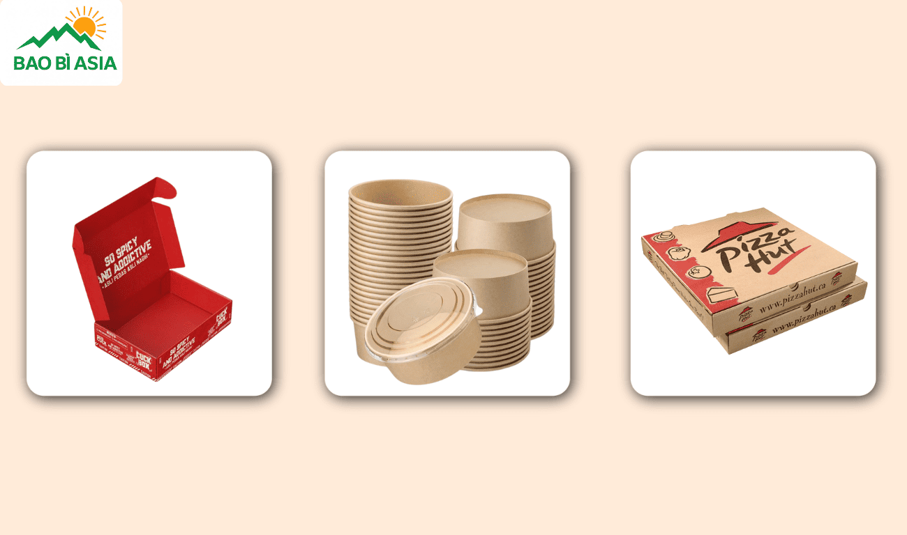 Hộp giấy đựng thức ăn phân loại theo kiểu dáng