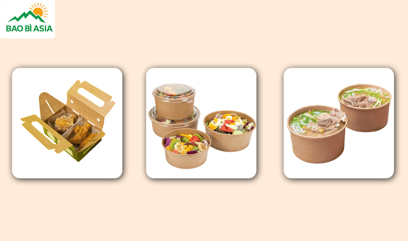 Hộp giấy đựng thức ăn phân loại theo mục đích