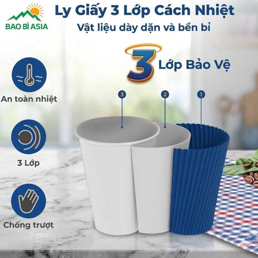 Ly giấy 3 lớp