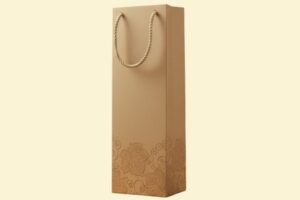 HĐR07 - Túi hộp giấy Kraft đựng rượu vang kèm dây thừng