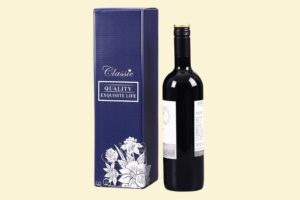 HĐR09 - Hộp giấy Ivory đựng rượu 1 chai cán màng mờ sang trọng