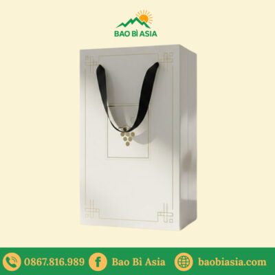 HĐR10 - Hộp giấy Ivory đựng set rượu và ly cán màng bóng