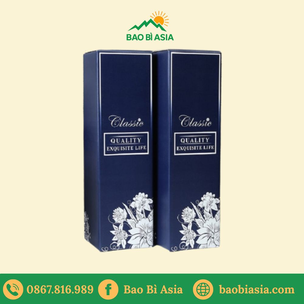 HĐR14 - Hộp giấy Couche bồi sóng đựng rượu vang cao cấp