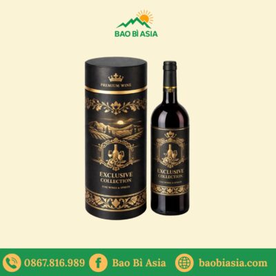 HĐR22 - Hộp carton lạnh đựng rượu dáng trụ tròn độc đáo