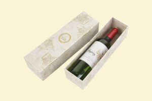 HĐR25 - Hộp giấy mỹ thuật gân sần đựng rượu vang 1 chai