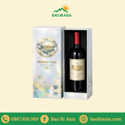 HĐR27 - Hộp giấy mỹ thuật ánh trai đựng rượu quà tặng sự kiện