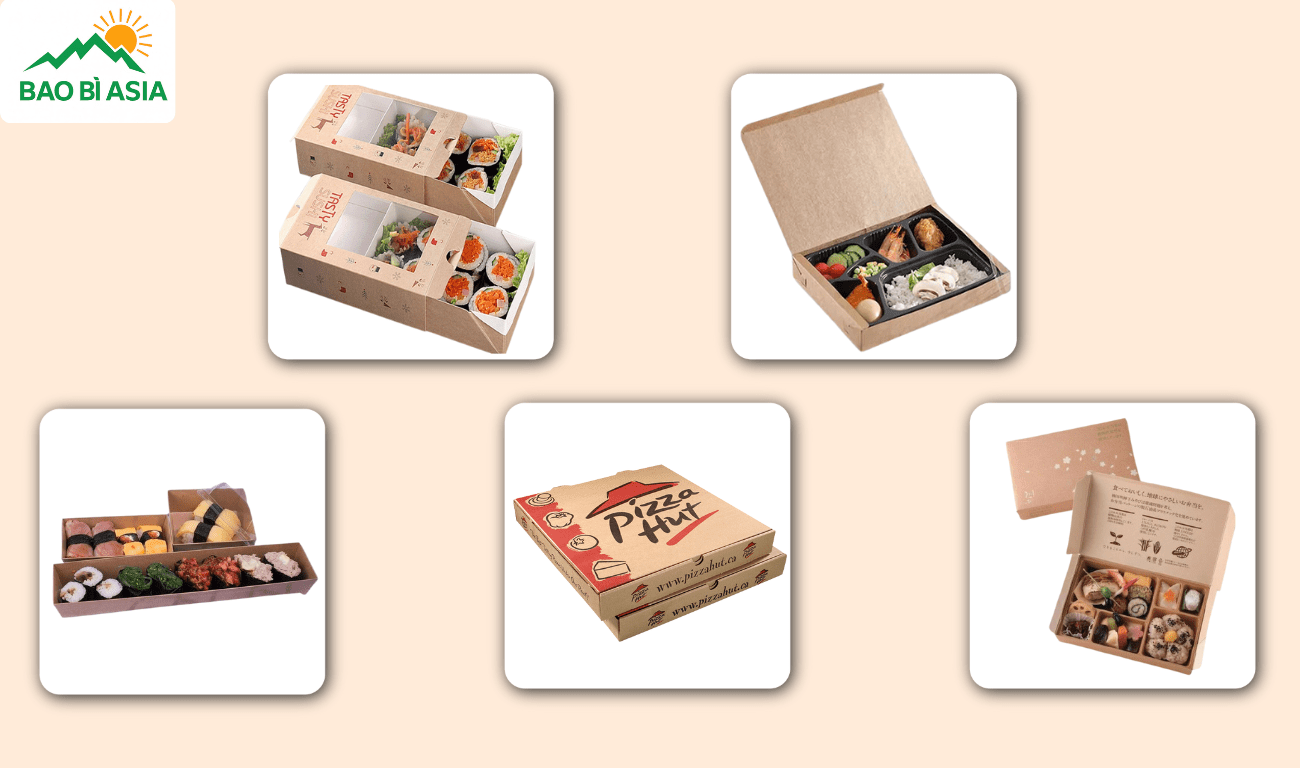 Dùng hộp giấy đựng pizza