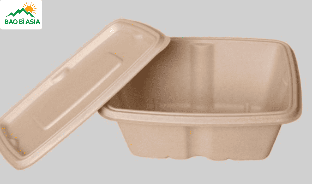 Hộp bã mía chữ nhật 1000ml