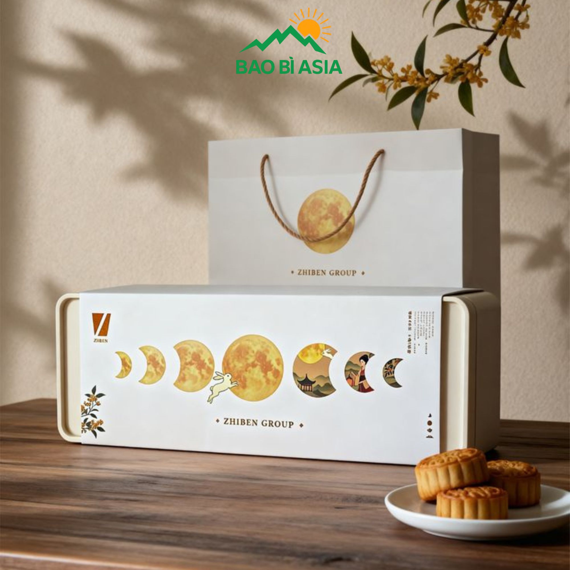 Hộp giấy đựng bánh trung thu đẹp 2