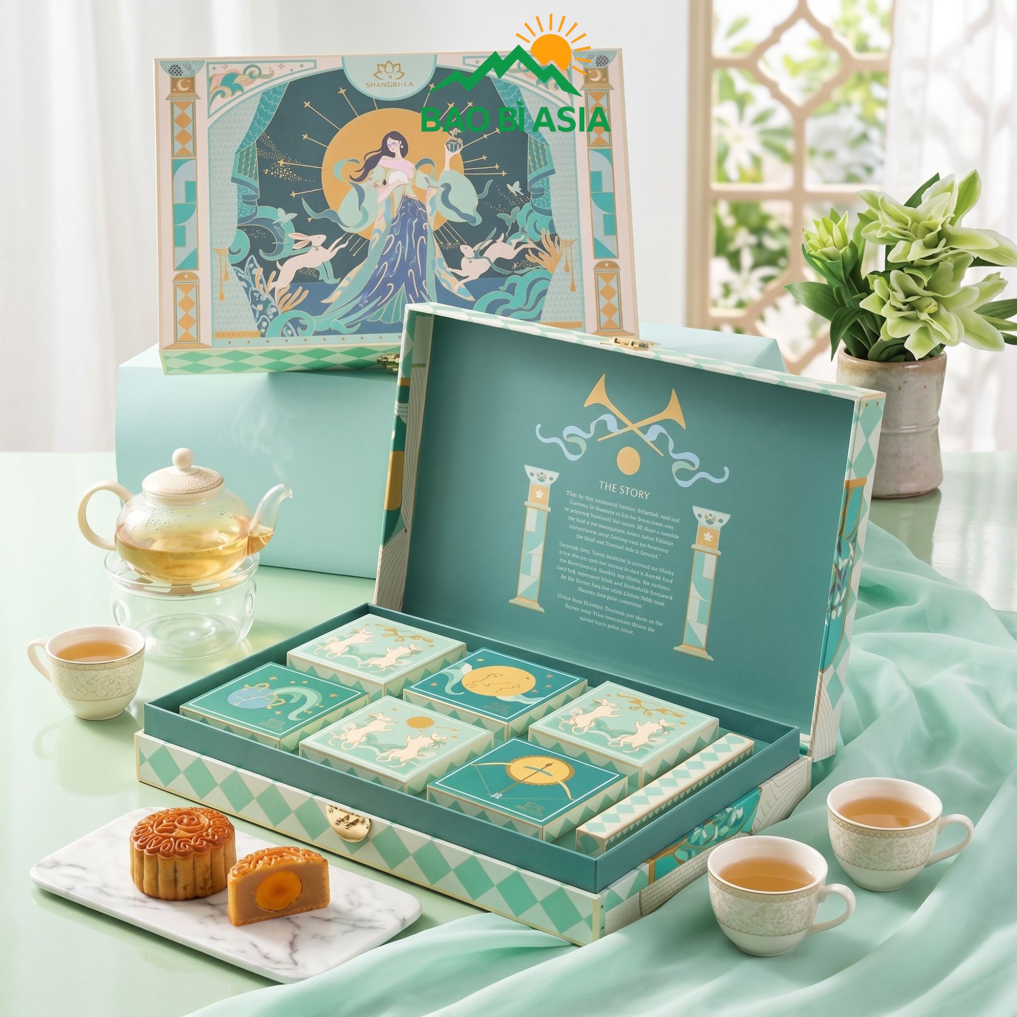 Hộp giấy đựng bánh trung thu đẹp 24