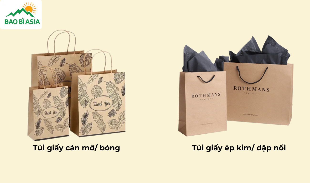 Phân loại túi giấy theo cách xử lý