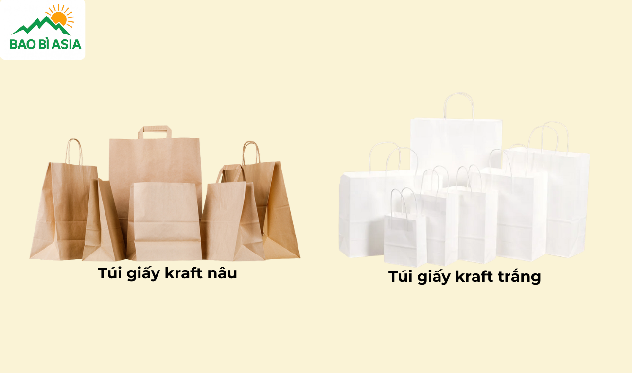 Phân loại túi giấy theo màu