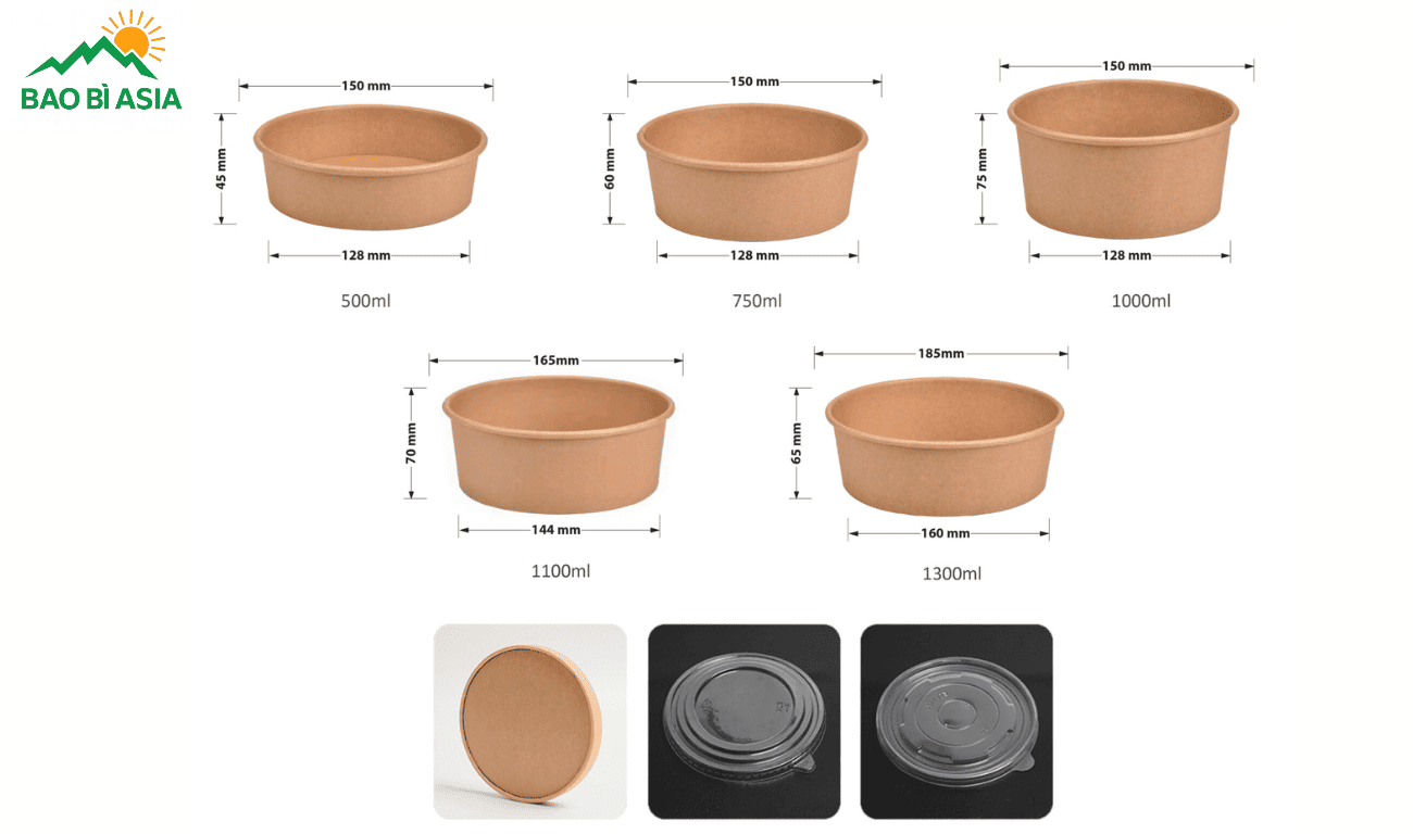 Tô giấy đa dạng mẫu mã
