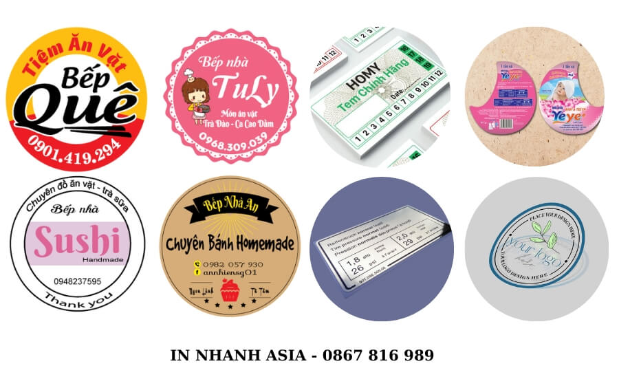 In decal đa dạng chất liệu