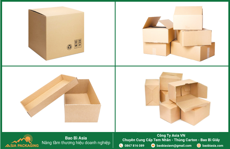 Một số loại thùng carton có in thương hiệu