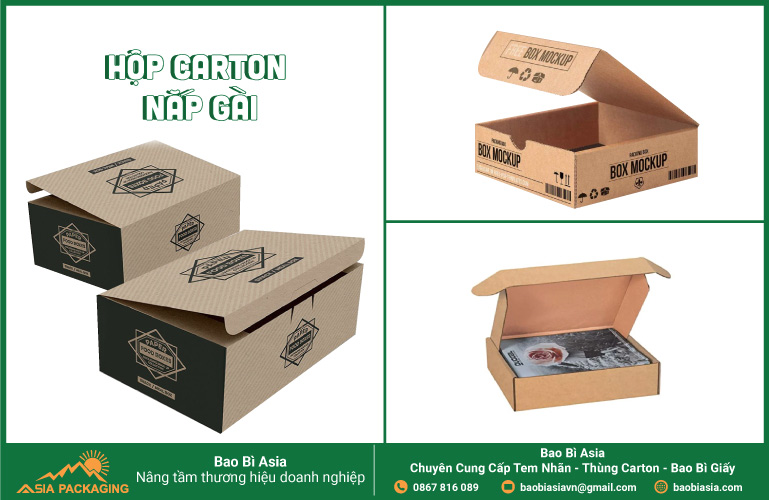 Hộp carton nắp gài
