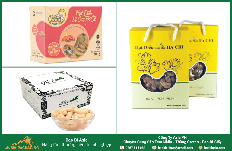 Kích thước thùng giấy đựng hạt điều