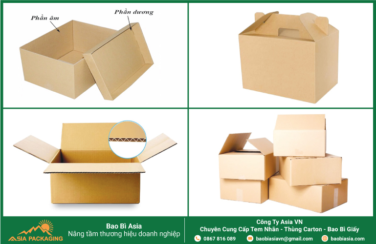 Một số loại thùng giấy carton