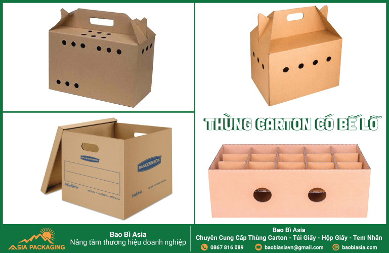 Thùng carton có bế lỗ