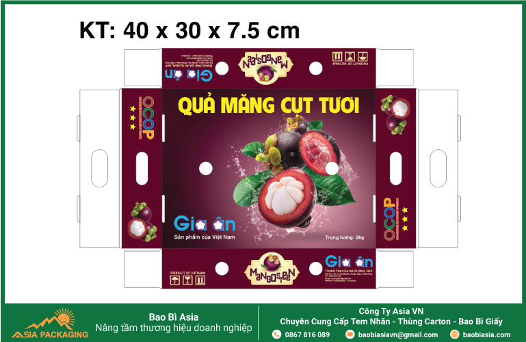 Tiêu chuẩn của thùng giấy đựng măng cụt xuất khẩu