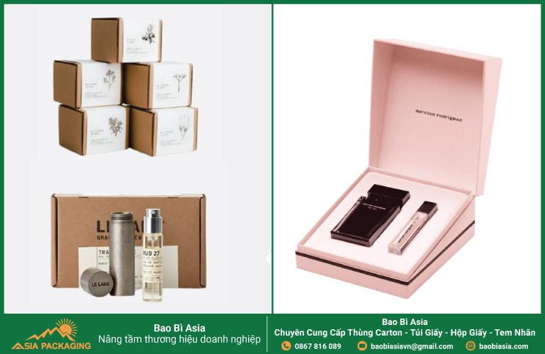Thùng carton đựng mỹ phẩm có nắp gập