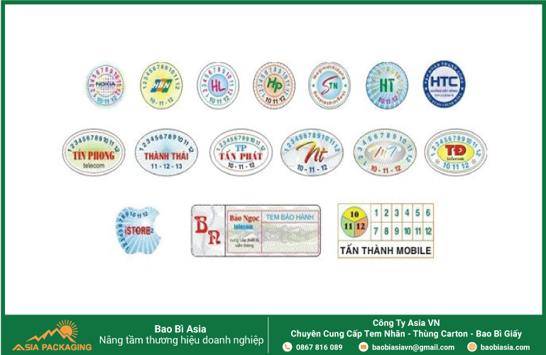 Kích thước khi in tem vỡ bảo hành mỹ phẩm