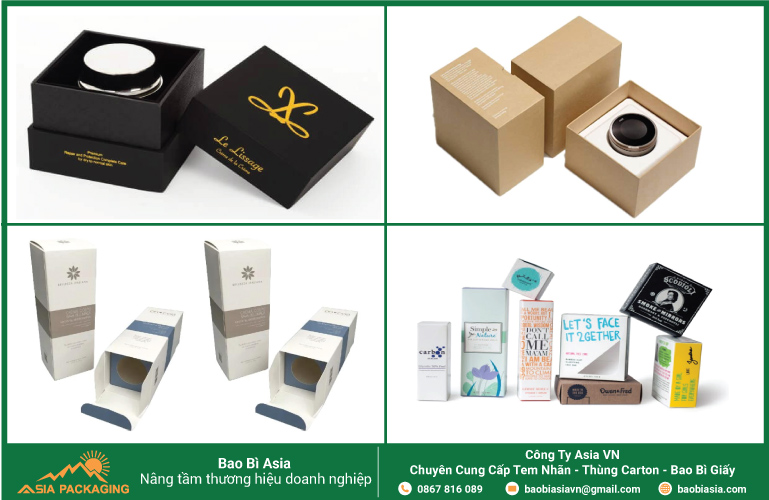 Kích thước phổ biến khi in hộp mỹ phẩm