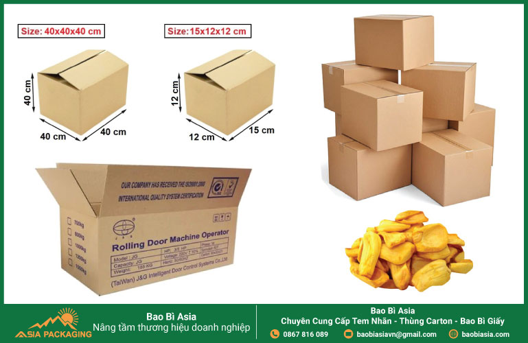Tiêu chuẩn chọn thùng carton đựng mít sấy