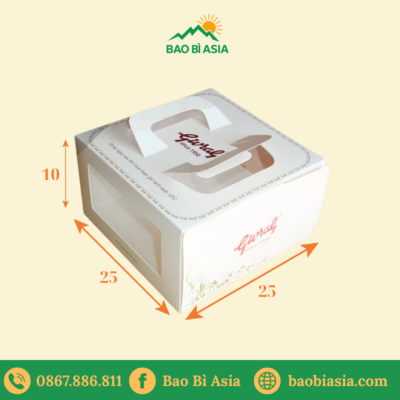 Hộp Bánh Sinh Nhật – 25x25x10 cm – Giấy Duplex