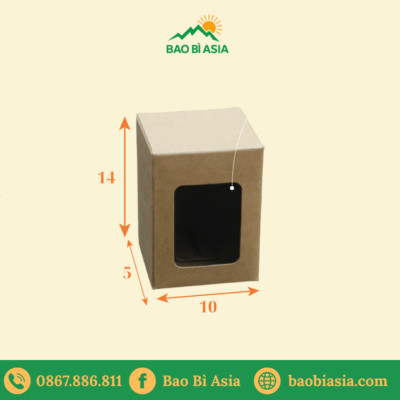 Hộp Đựng Nến Thơm –10x5x14 cm – Giấy Kraft