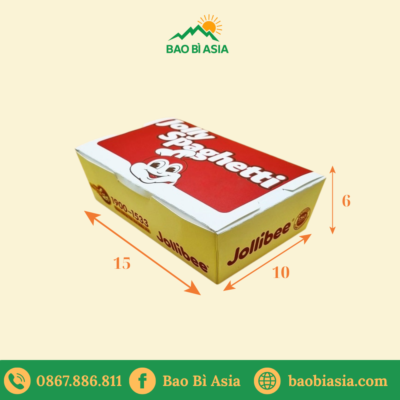 Hộp đựng thức ăn nhanh - 15x10x6 - Giấy Ivory