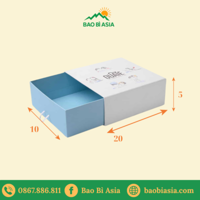 Hộp giấy đóng gói dạng rút – 20x10x5 cm – Giấy Ivory