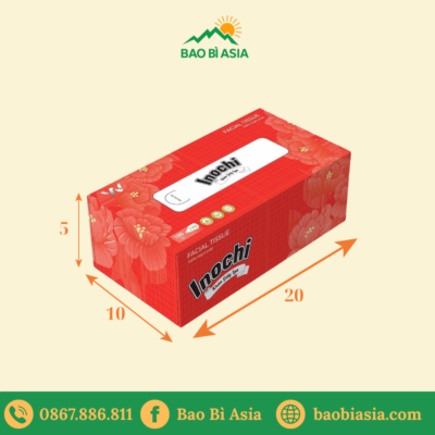 Hộp giấy đựng khăn rút mini – 18x10x6 cm – Giấy Duplex