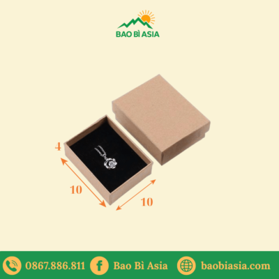Hộp Giấy Đựng Trang Sức – 10x10x4 cm – Giấy Duplex