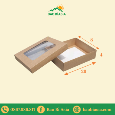 Hộp giấy nắp rời - 20x8x4 - Giấy Kraft