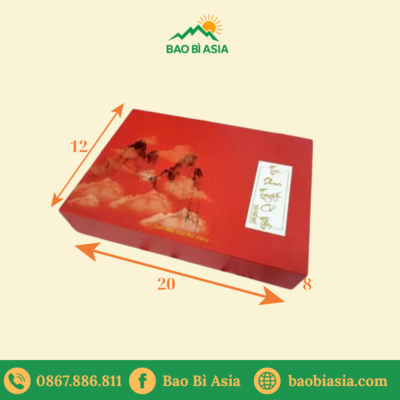 Hộp Trà Quà Biếu – 20x12x8 cm – Giấy Crystal