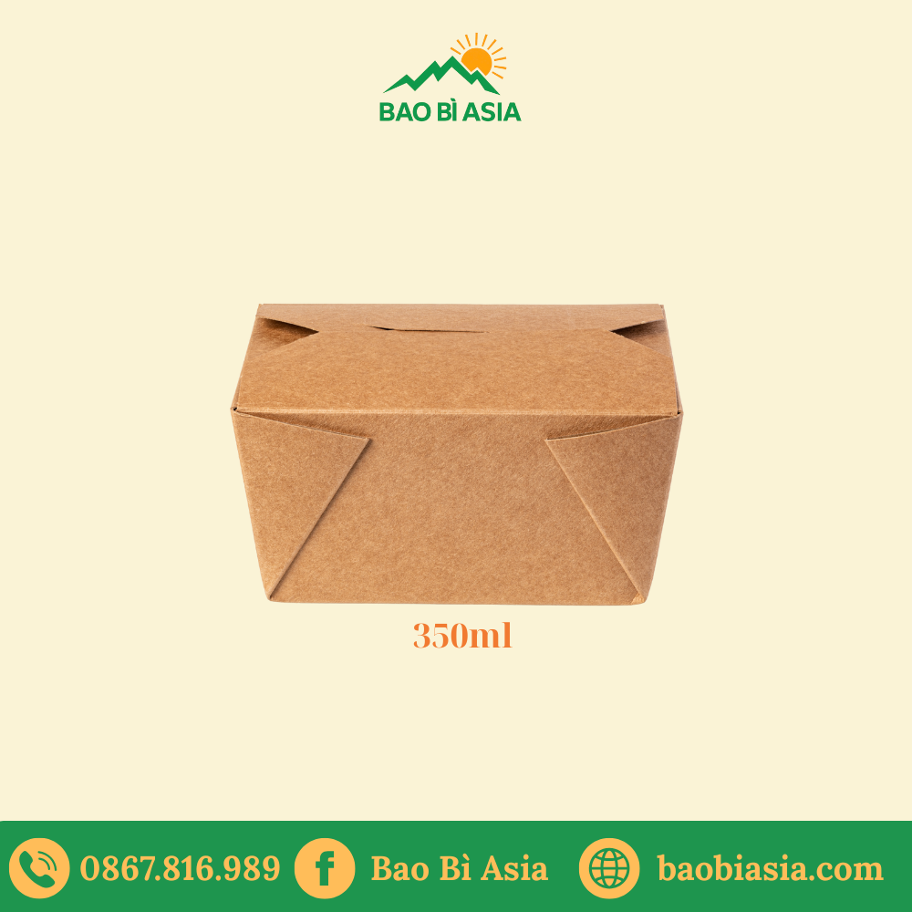 HGK06 – Hộp Kraft nắp giấy 350 ml