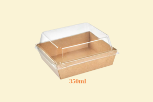 HGK07 – Hộp Kraft nắp PET 350 ml