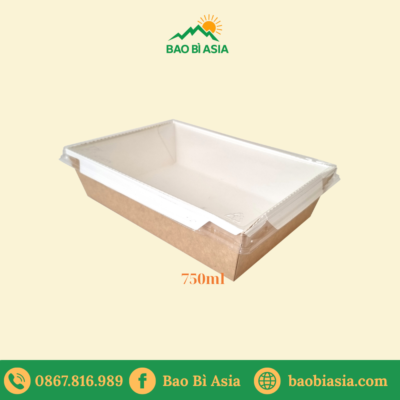 HGK11 – Hộp Kraft nắp PET 750 ml