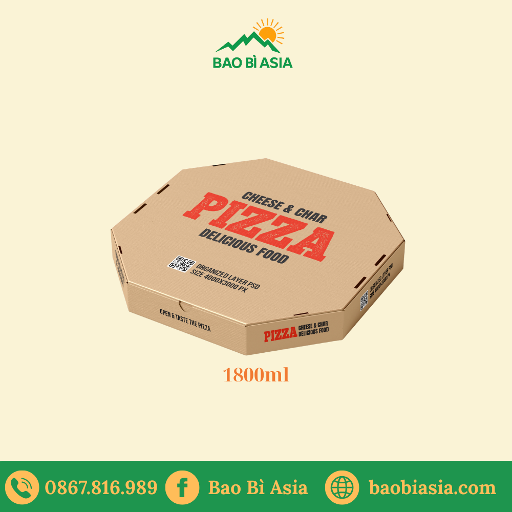 HGK17 – Hộp Kraft pizza 1800 ml