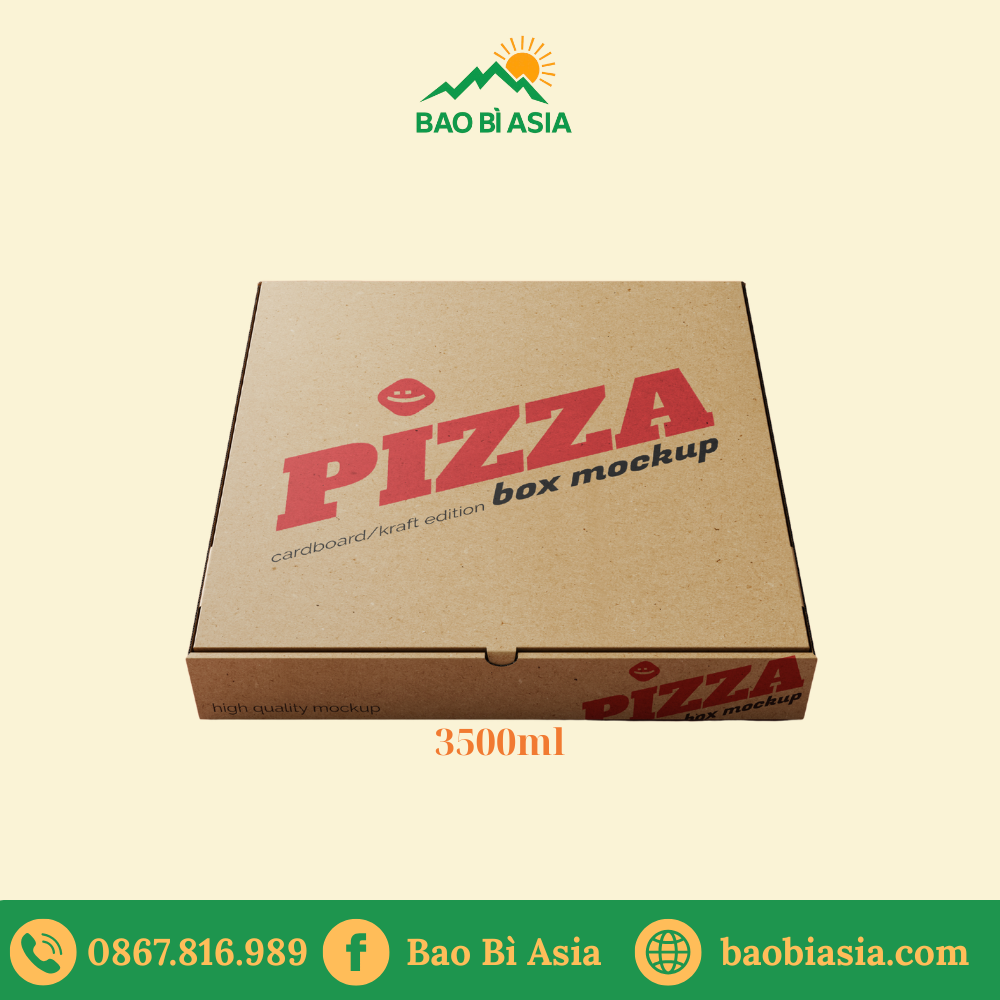 HGK19 – Hộp Kraft pizza 3500 ml