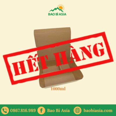 HGK25 – Hộp Kraft 3 ngăn 1000ml