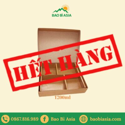 HGK26 – Hộp Kraft 4 ngăn 1200 ml
