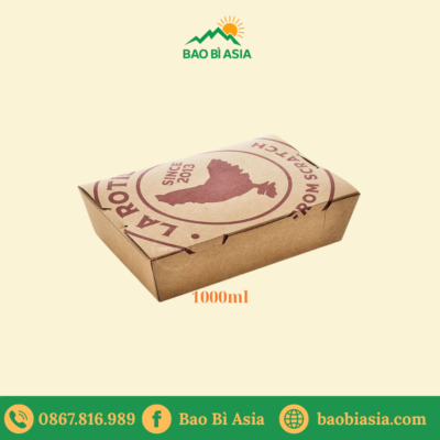 HGK31 – Hộp Kraft chữ nhật 1000 ml