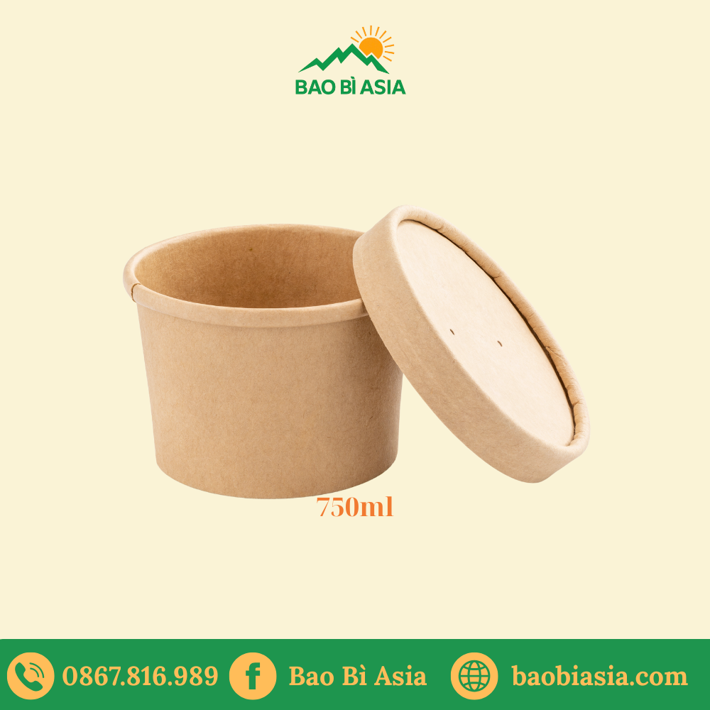 HGK34 – Hộp Kraft dạng tròn 750ml
