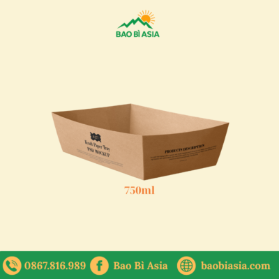 HGK45 – Hộp Kraft đựng xiên que 750ml