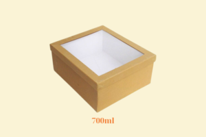 HGK47 – Hộp Kraft đựng quà có cửa sổ mica 700ml
