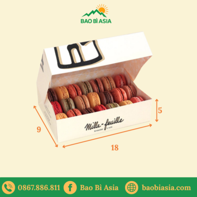 Hộp giấy bánh macaron nhiều ngăn HG10