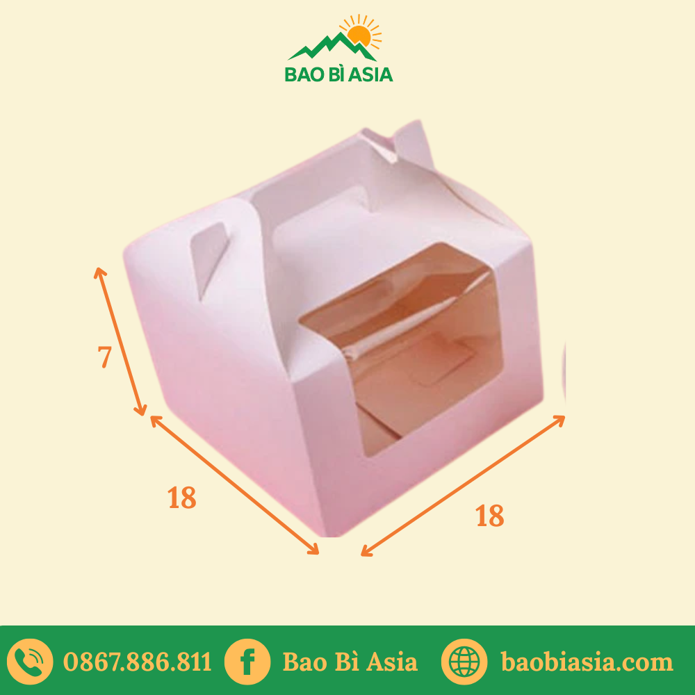 Hộp giấy đựng bánh cupcake 4 ngăn HG05