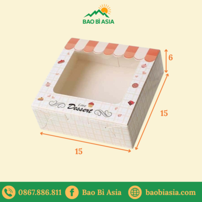 Hộp giấy đựng bánh tart HG09